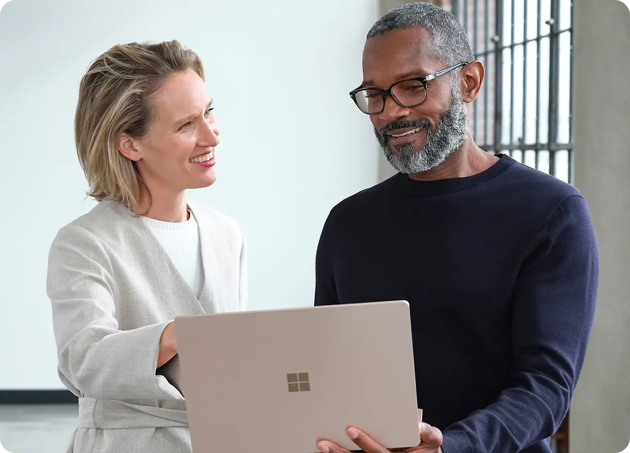 Professionals working on a laptop